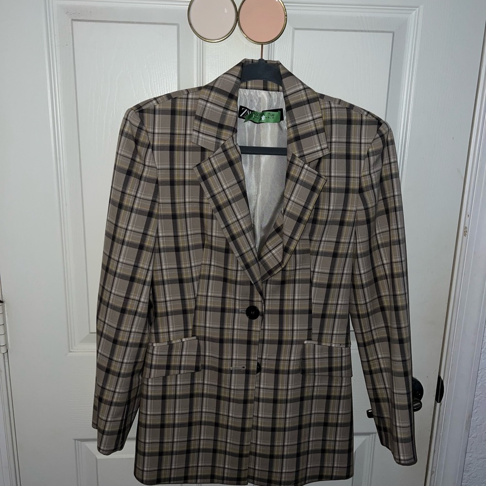 ZARA Plaid Suit Sef